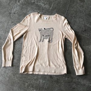 JCrew Cheetah Teddie Sweater